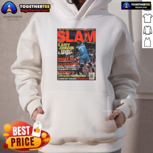Alternative view of Top Larry Johnson Livin' Larger The In Your Face Basketball Magazine Slam T-Shirt