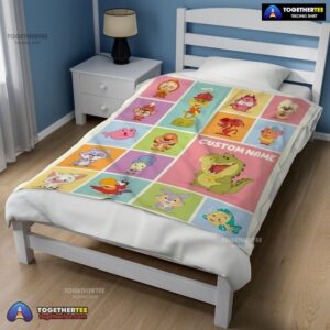 Alternative view of Official Cute Chibi Animals Blanket Fleece Customized Blanket