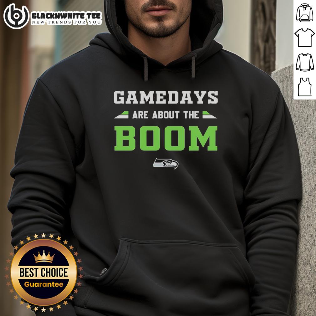 Official Gamedays Are About The Boom Seattle Seahawks T-Shirt - Image 2