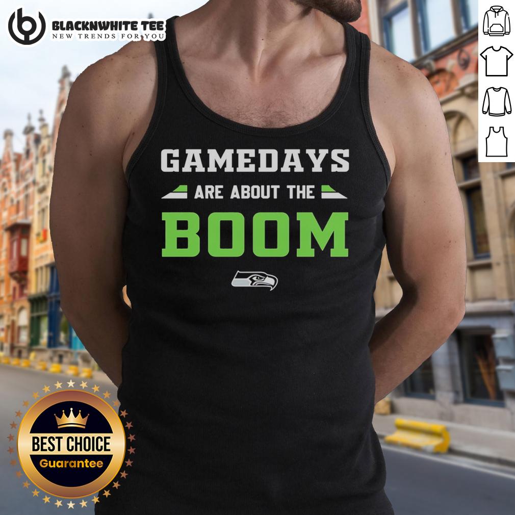 Official Gamedays Are About The Boom Seattle Seahawks T-Shirt - Image 4
