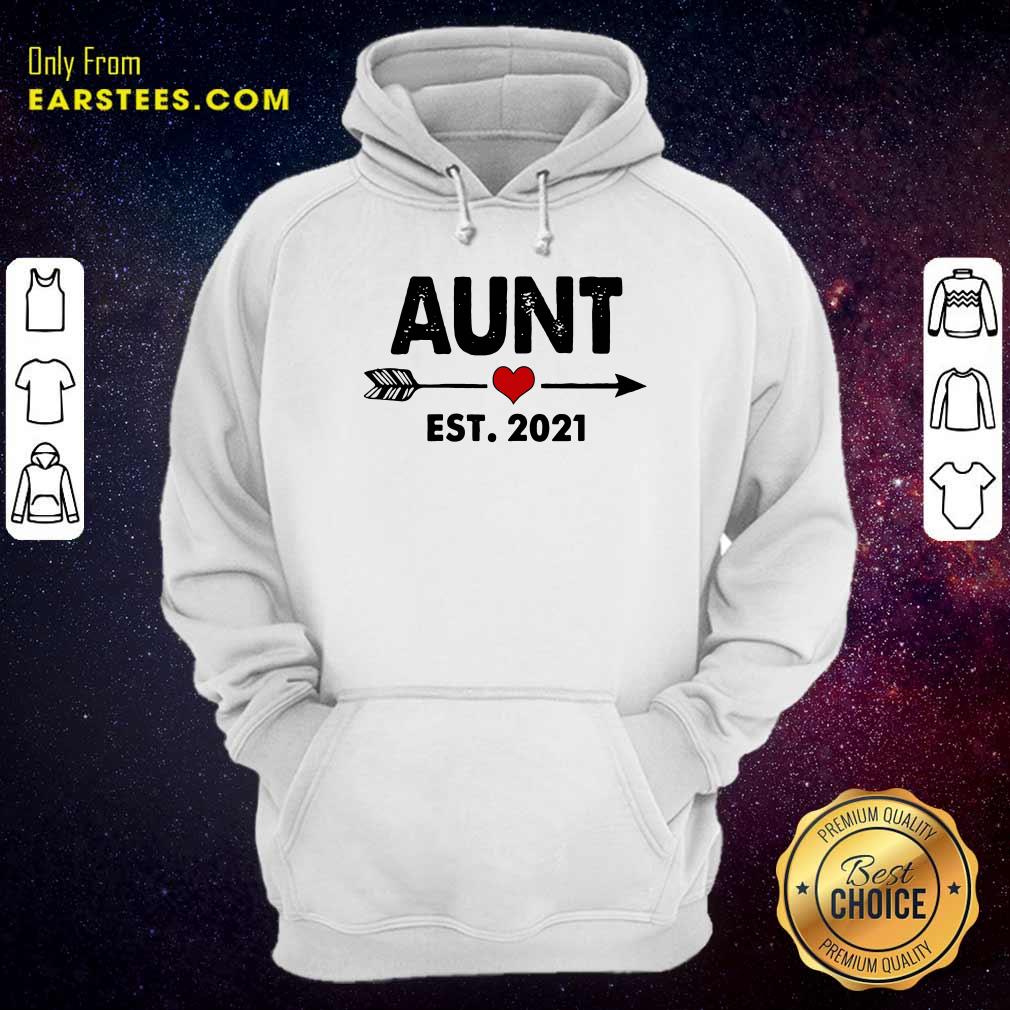 Official Aunt Est 2021 Heart Shirt - Image 2