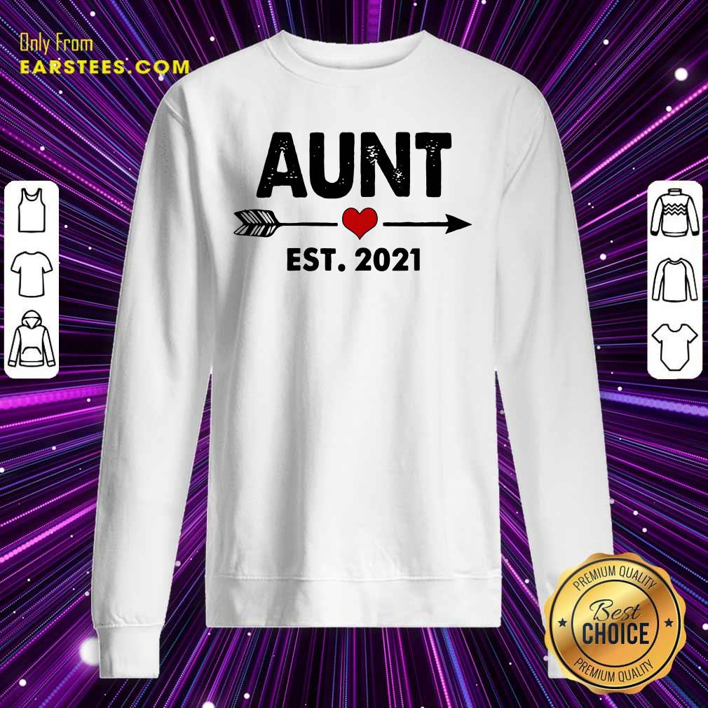 Official Aunt Est 2021 Heart Shirt - Image 5