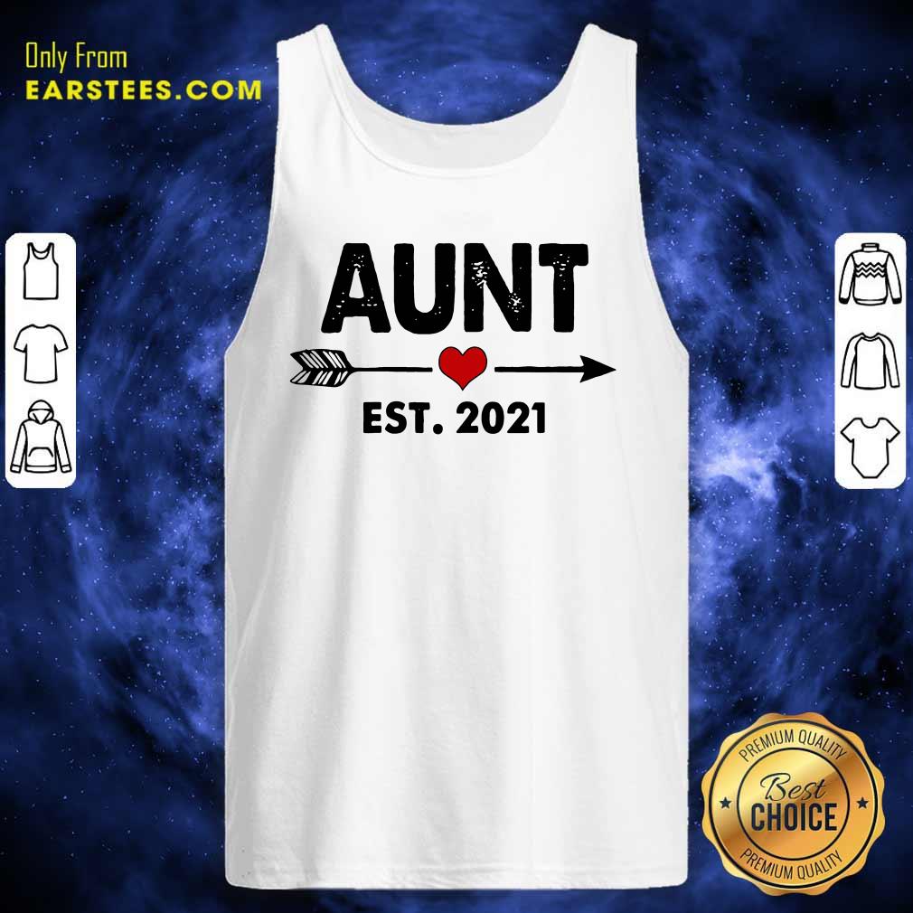 Official Aunt Est 2021 Heart Shirt - Image 4