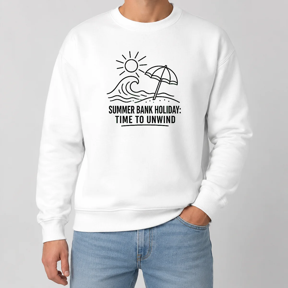 Hot Top Summer Bank Holiday Relaxation Line Art Shirt - Image 7