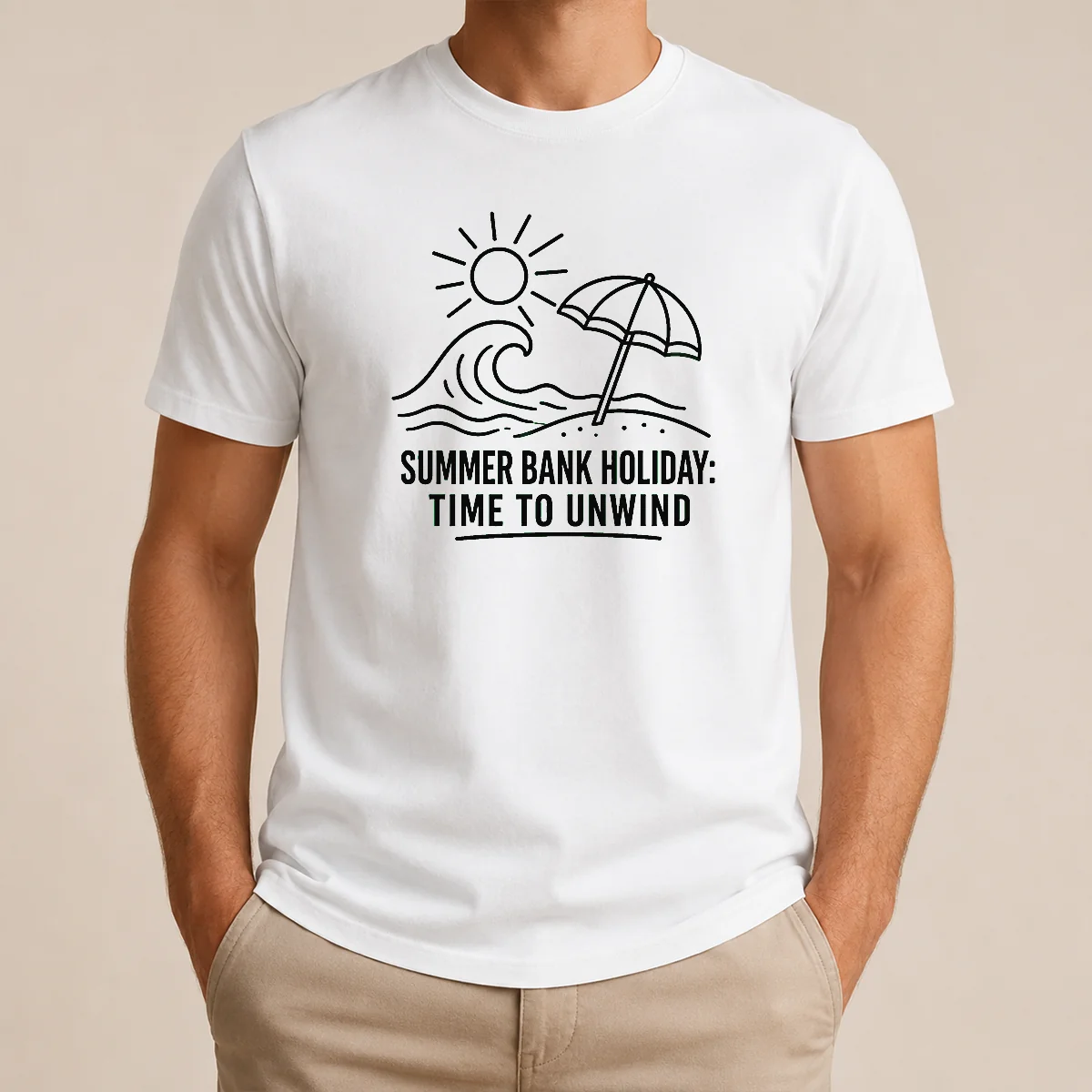 Hot Top Summer Bank Holiday Relaxation Line Art Shirt