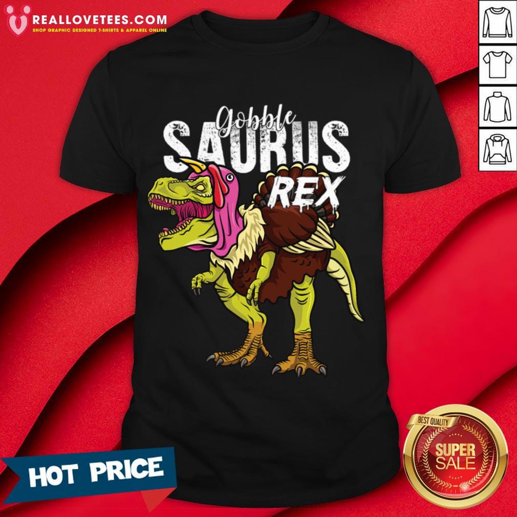 Sweet Gobble Saurus Rex Thanksgiving Dinosaur T Rex Shirt