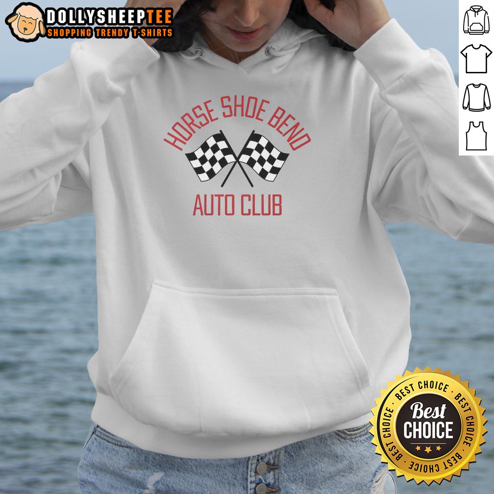 Nice Horse Shoe Bend Auto Club Checkered Flag T-Shirt - Image 2