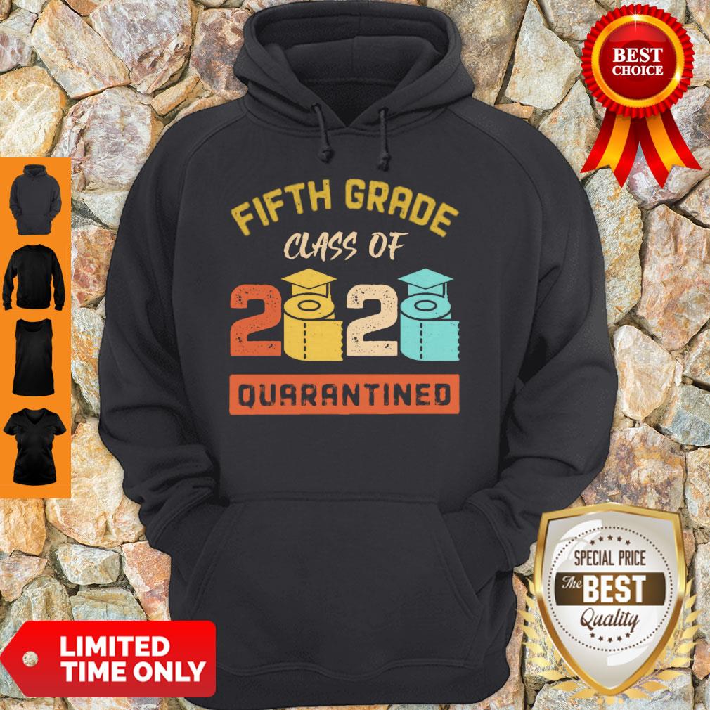 Top Fifth Grade Class Of 2020 Toilet Paper Quarantined Vintage Shirt - Image 2