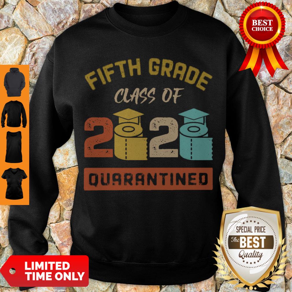 Top Fifth Grade Class Of 2020 Toilet Paper Quarantined Vintage Shirt - Image 3