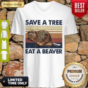 Alternative view of Vintage Save A Tree Eat A Beaver Shirt