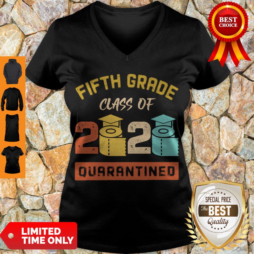 Top Fifth Grade Class Of 2020 Toilet Paper Quarantined Vintage Shirt - Image 5