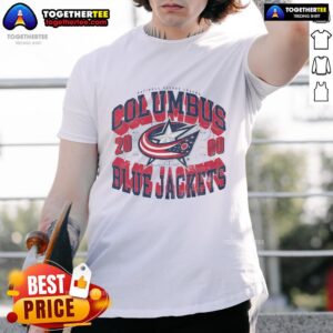 Nice Columbus Blue Jackets Rink Arched Wordmark T-Shirt