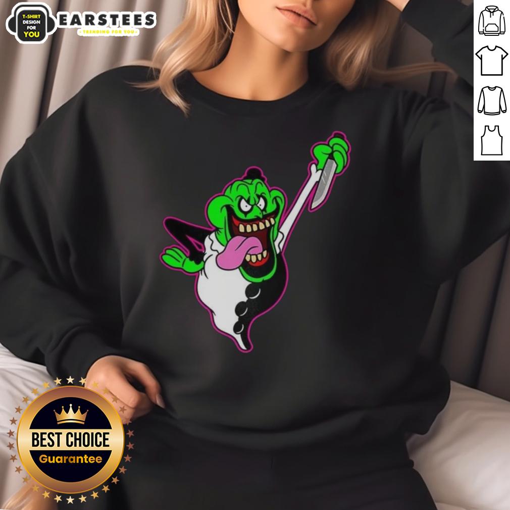 Premium The Real Clownbusters Slimer Ghostbusters Parody Halloween T-Shirt - Image 5