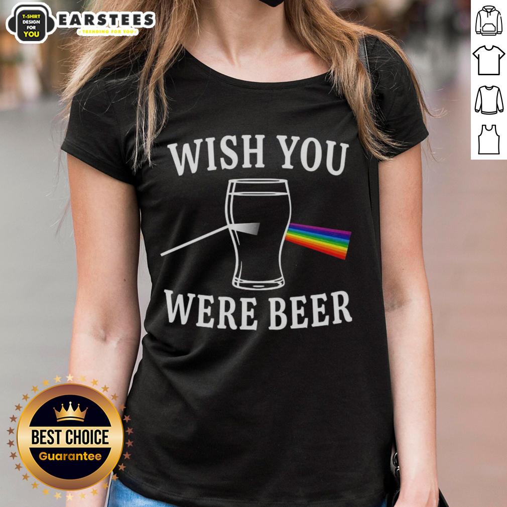 Premium Wish You Were Beer The Dark Side Of The Moon Light Scattering T-Shirt - Image 3
