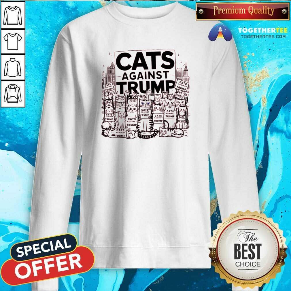 Good Cute Cats Against Trump T-Shirt - Image 5
