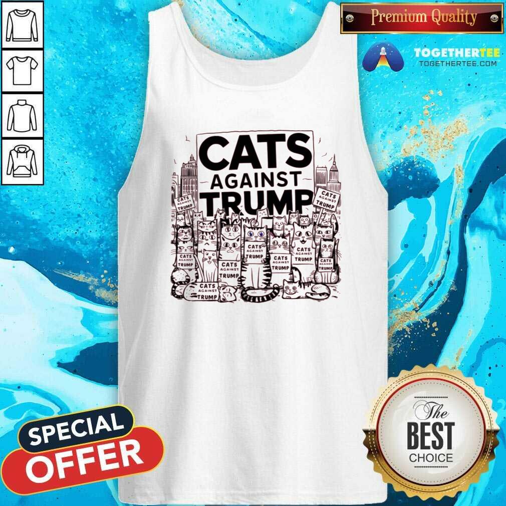 Good Cute Cats Against Trump T-Shirt - Image 4