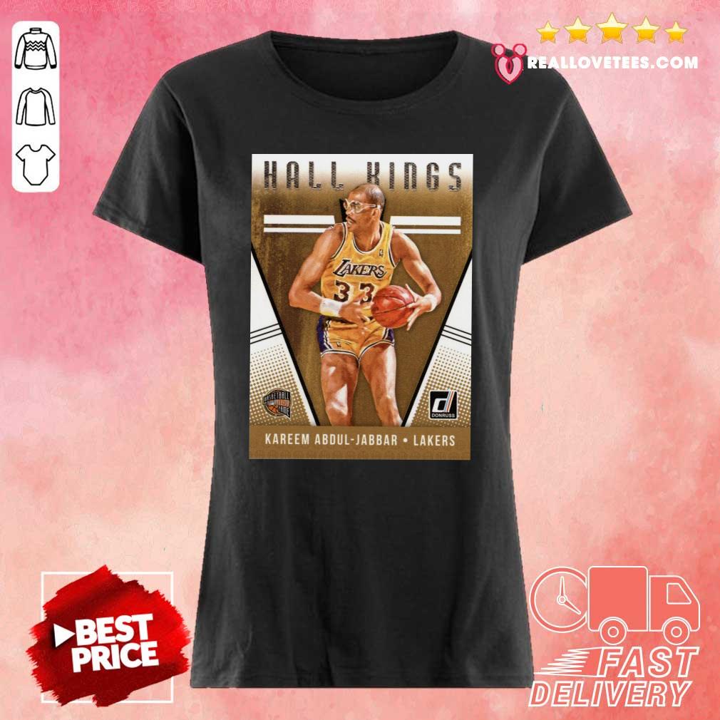 Cute 2018 2019 Donruss Hall Kings Basketball Card 12 Kareem Abdul Jabbar Los Angeles Lakers Shirt - Image 3