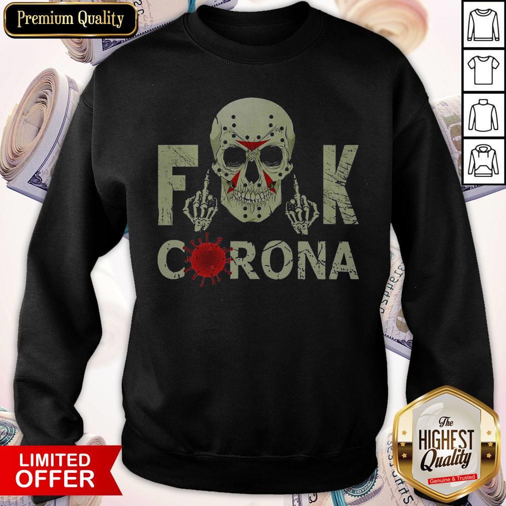 Nice Skull Jason Voorhees Fuck Corona Shirt - Image 4