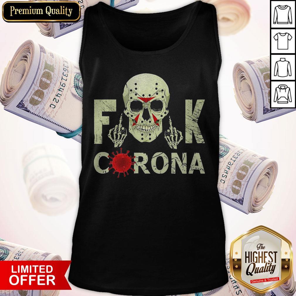Nice Skull Jason Voorhees Fuck Corona Shirt - Image 3