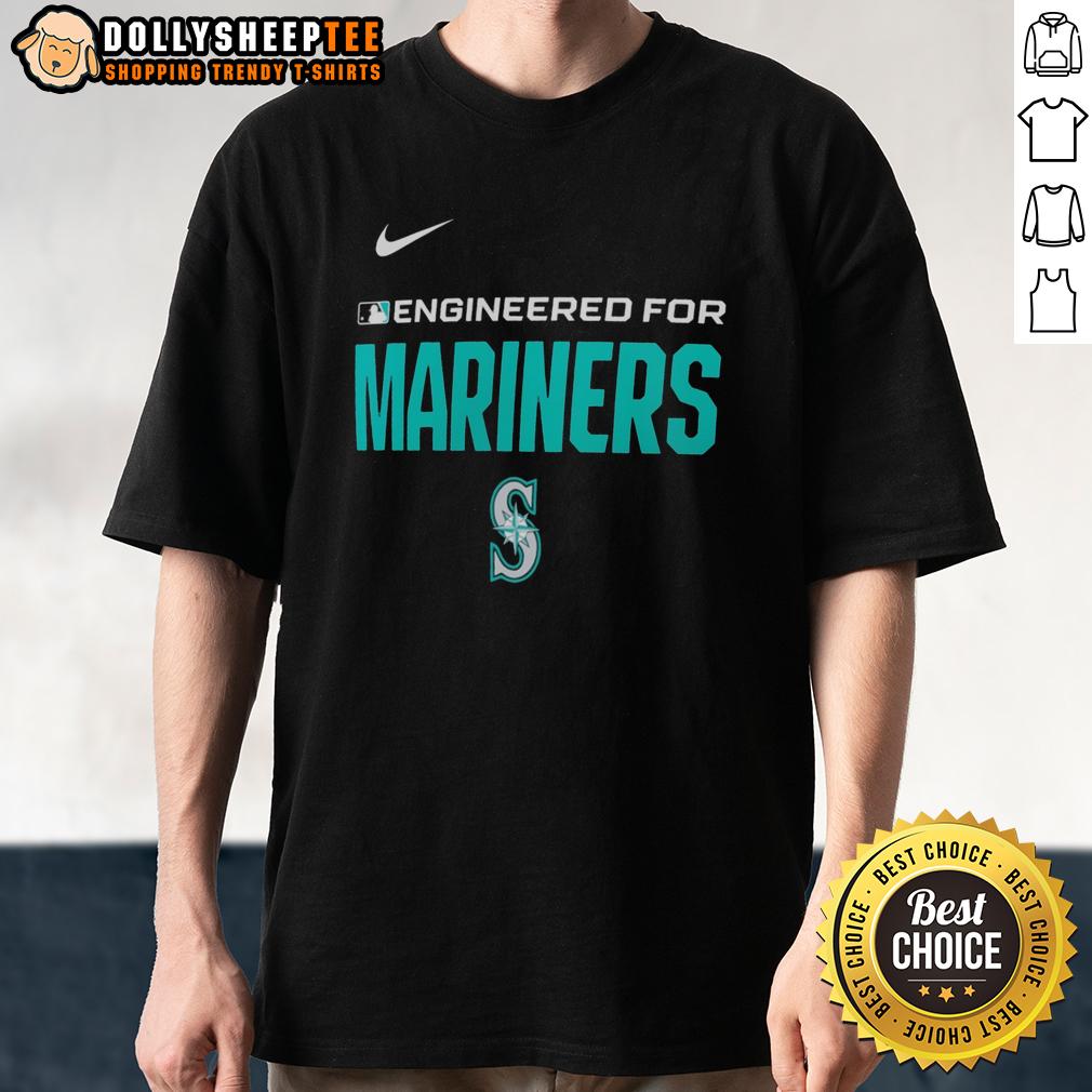 Official Engineered For Seattle Mariners MLB Logo T-Shirt
