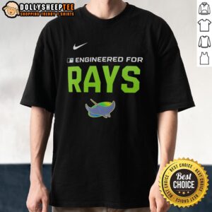 Official Engineered For Tampa Bay Rays MLB Logo T-Shirt