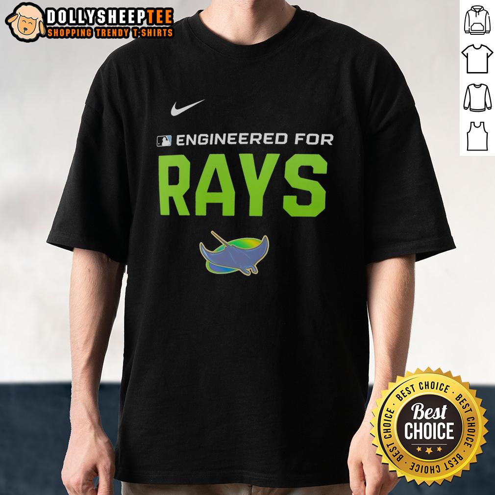 Official Engineered For Tampa Bay Rays MLB Logo T-Shirt