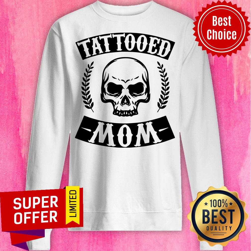 Nice Tattooed Mom Skull Artist Christmas Shirt - Image 5