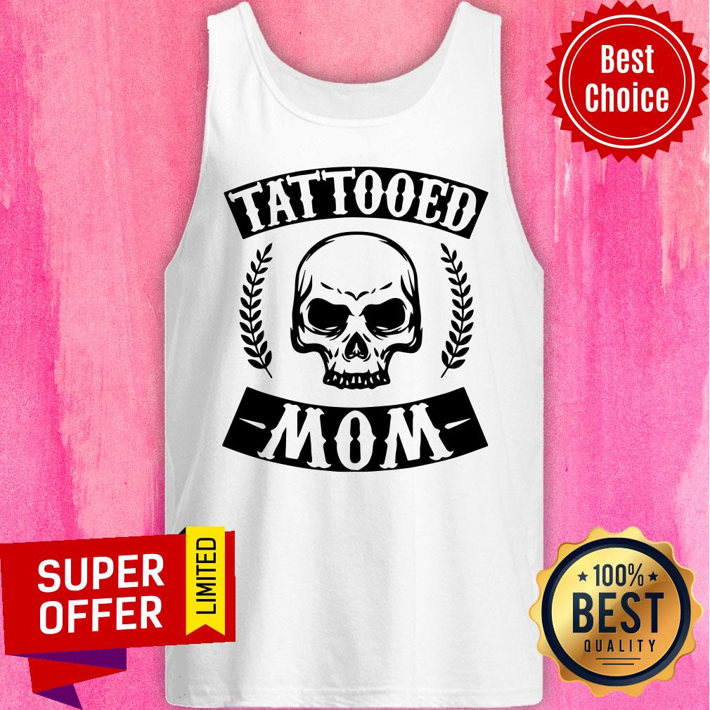 Nice Tattooed Mom Skull Artist Christmas Shirt - Image 4