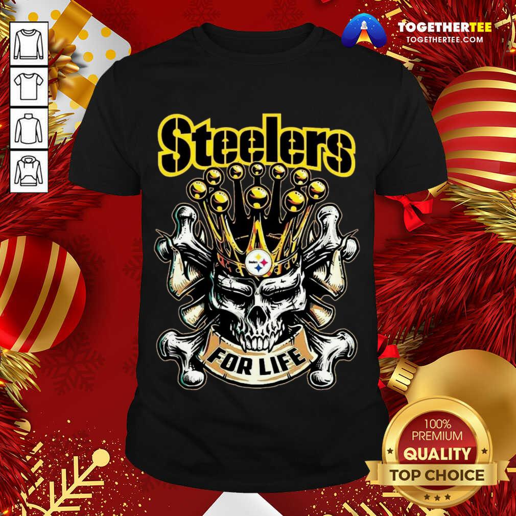 Awesome Skull Pittsburgh Steelers For Life T-Shirt