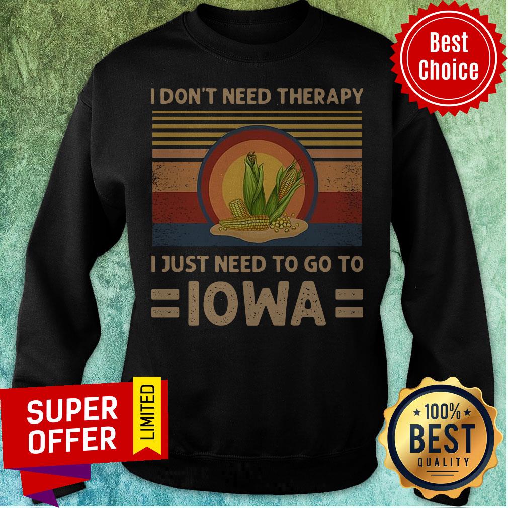 I Don’t Need Therapy I Just Need To Go To Iowa Corn Vintage Shirt - Image 5