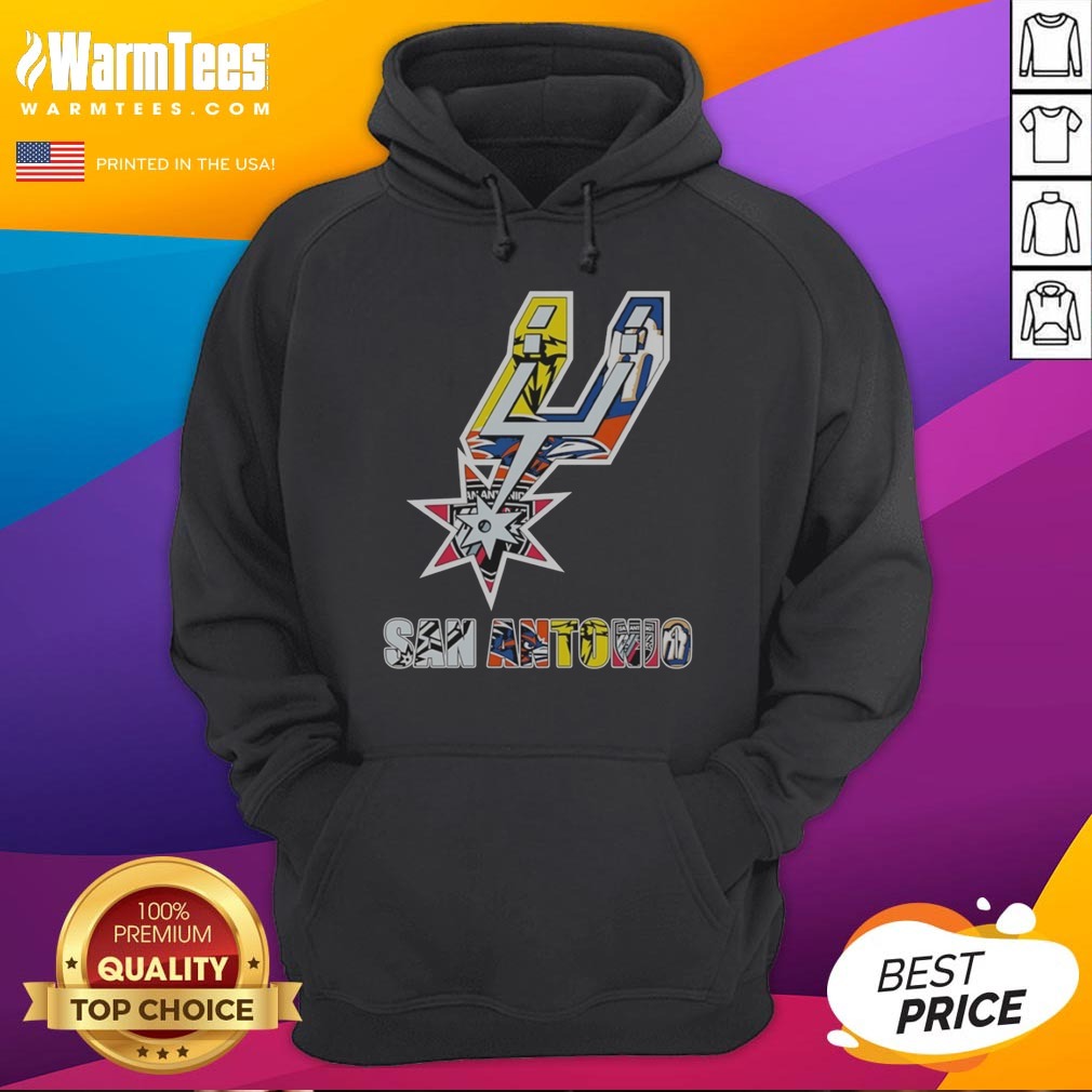 San Antonio Spurs Logos With Sports Team Shirt - Image 2