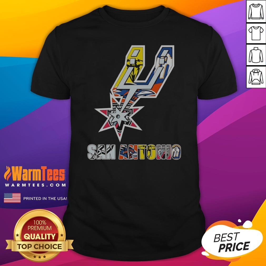 San Antonio Spurs Logos With Sports Team Shirt