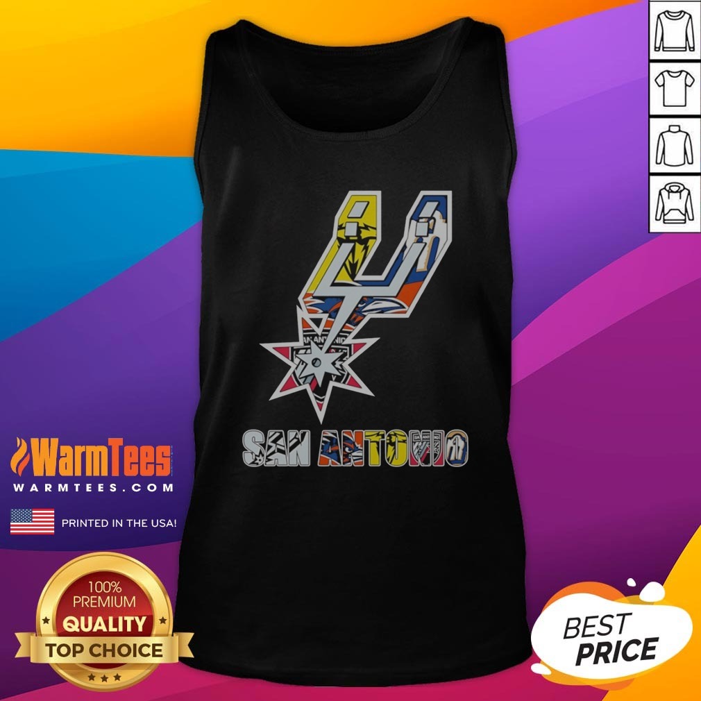 San Antonio Spurs Logos With Sports Team Shirt - Image 5