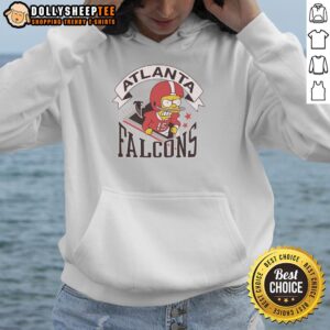 Alternative view of Nice The Simpsons Bart X Atlanta Falcons T-Shirt