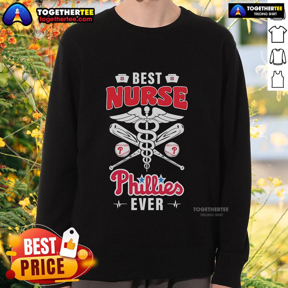 Premium Best Nurse Philadelphia Phillies Ever T-Shirt - Image 5