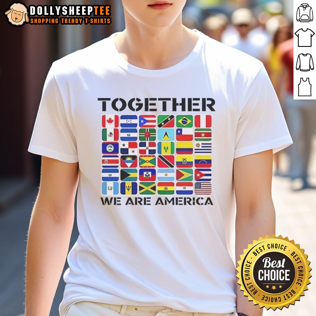 Nice Together We Are America Flags T-Shirt
