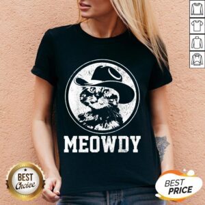 Alternative view of Official Meowdy Cat Cowboy Hat Shirt
