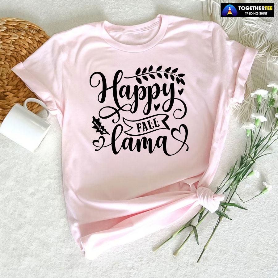 Happy Fall Lama T-Shirt - Image 6