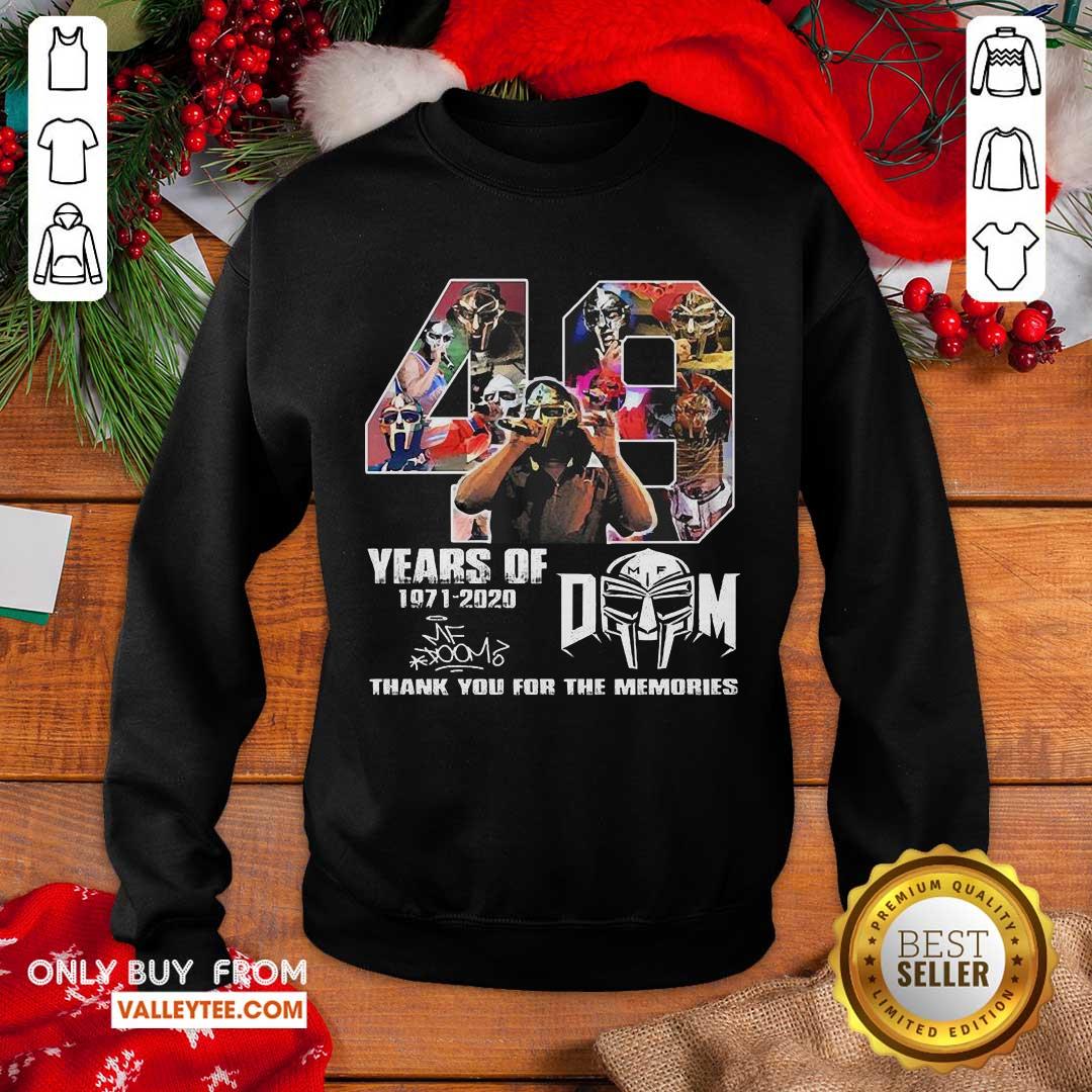 Great 49 Years Of Mf Doom Thank You For The Memories Signatures Shirt - Image 4