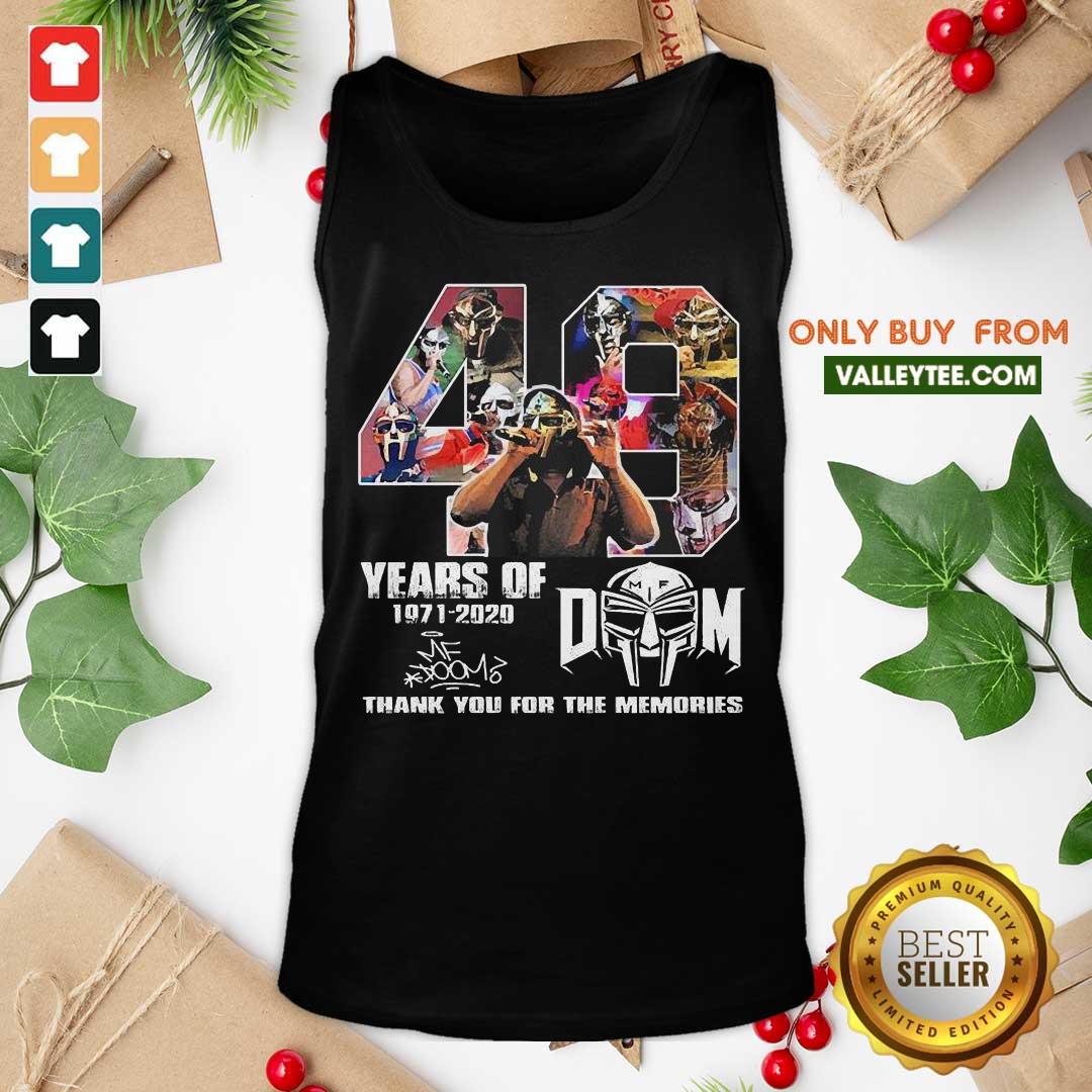 Great 49 Years Of Mf Doom Thank You For The Memories Signatures Shirt - Image 3