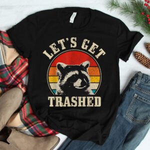 Raccoon Lets Get Trashed Vintage Retro Shirt