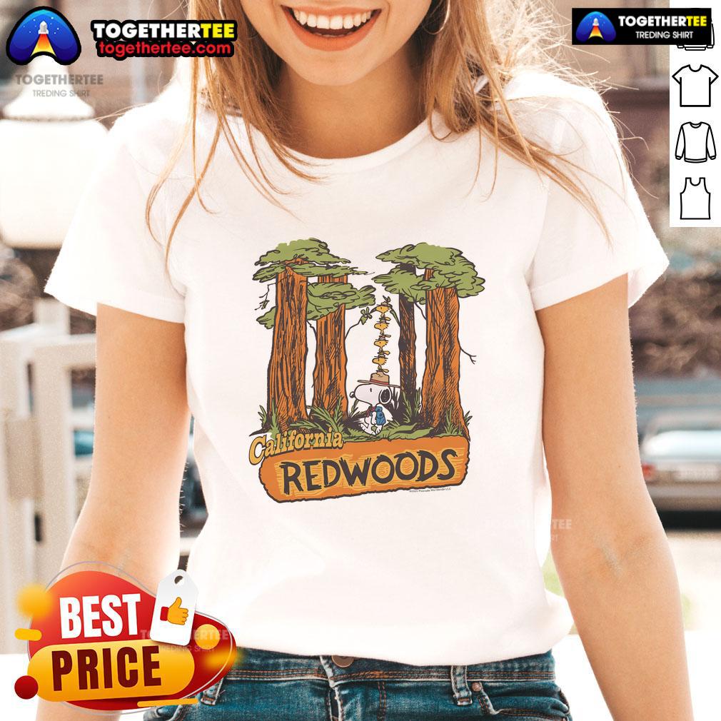 Official Peanuts Snoopy X California Redwoods T-Shirt - Image 3