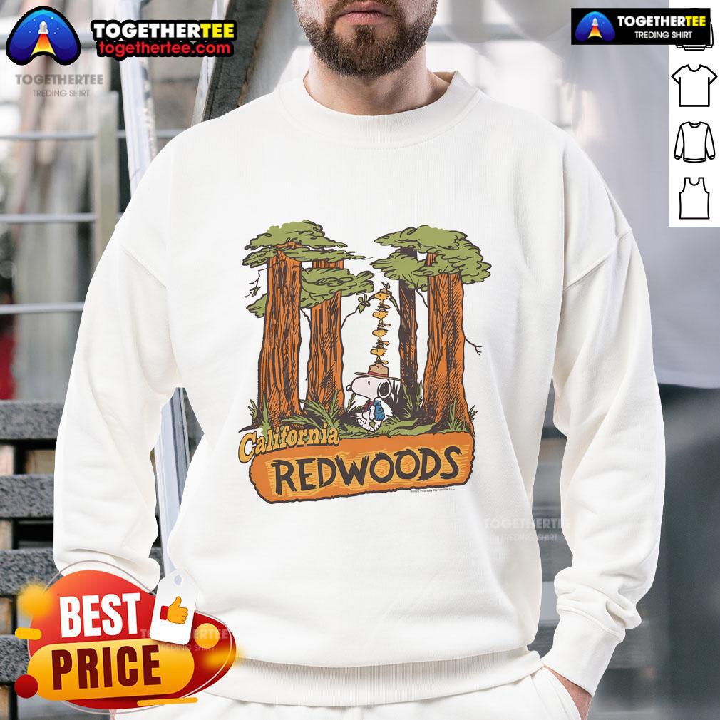 Official Peanuts Snoopy X California Redwoods T-Shirt - Image 5