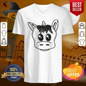 Alternative view of Einhorn Sugar Skull Dios De Los Muertos Day Of The Dead Shirt