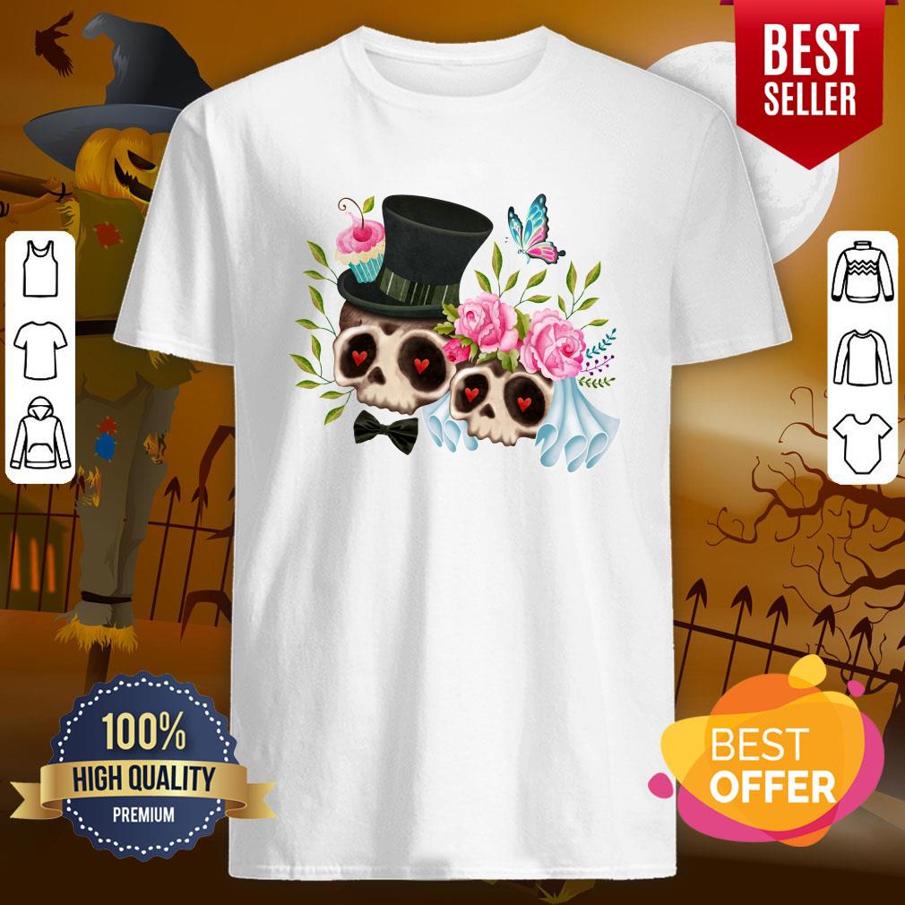 Together Forever Sugar Skull Bride & Groom De Los Muertos Day Of The Dead Shirt