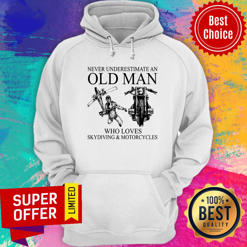 Top Old Man Skydiving Motorcycle Shirt - Image 4