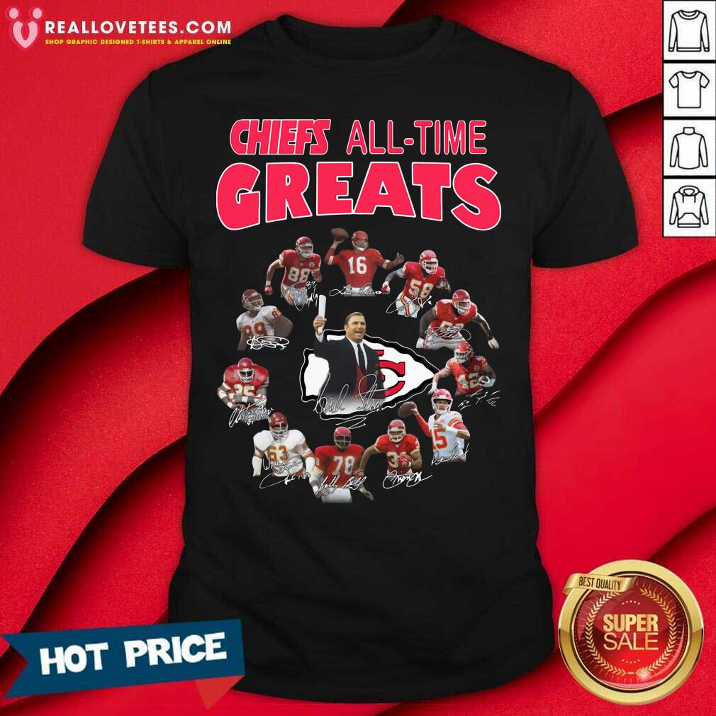 Lovely Kansas City Chiefs All-time Greats Signatures Shirt