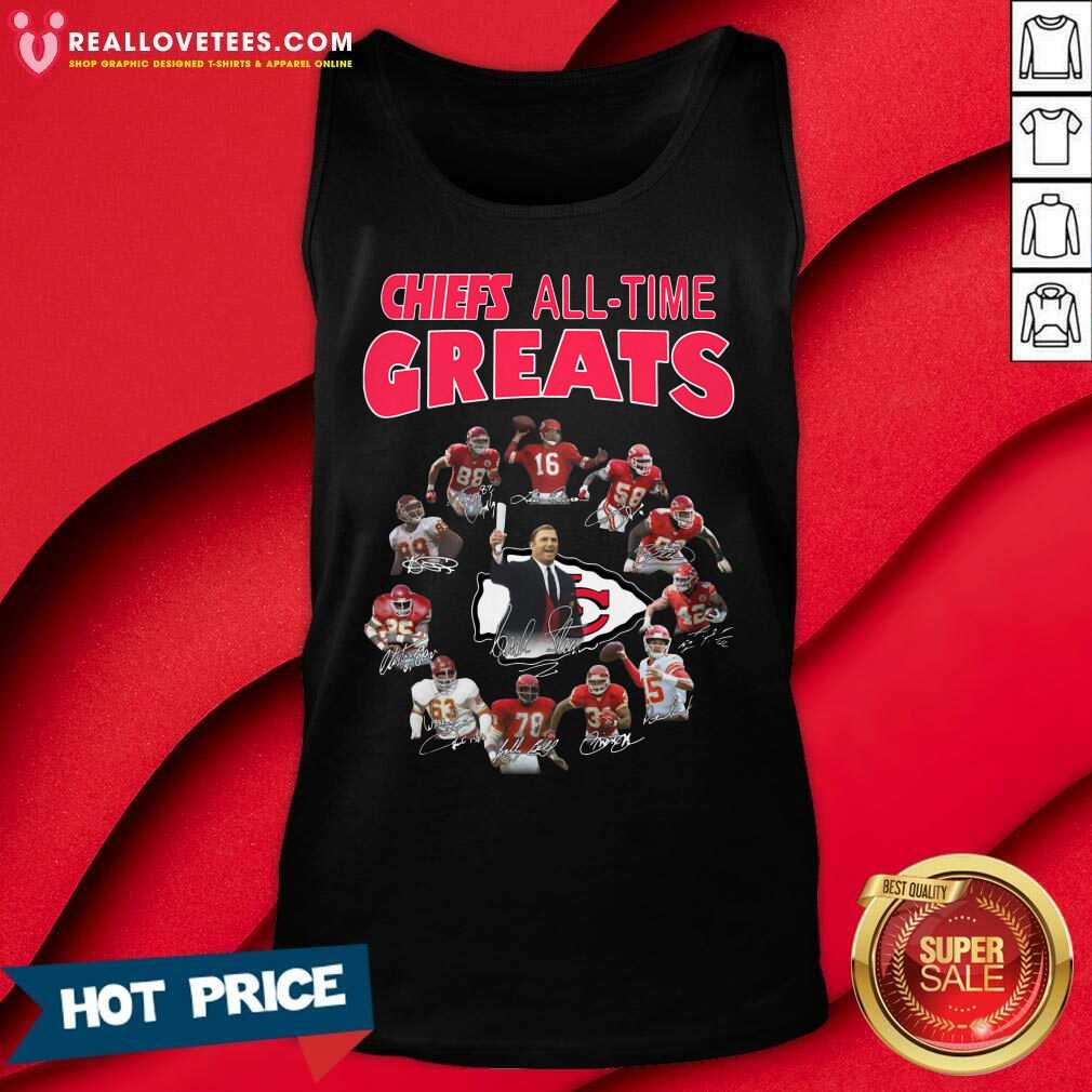 Lovely Kansas City Chiefs All-time Greats Signatures Shirt - Image 2
