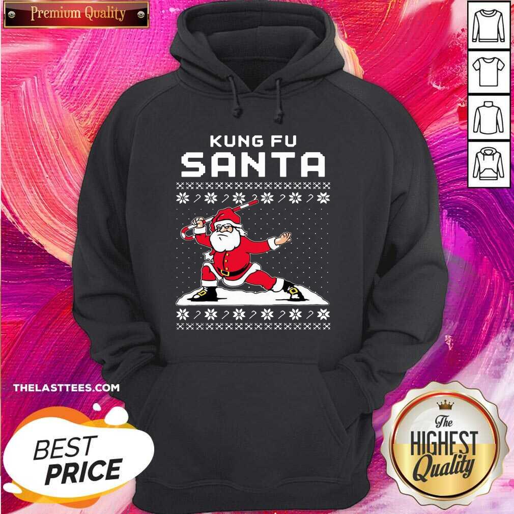 Pretty Kung Fu Santa ugly Christmas Shirt - Image 5