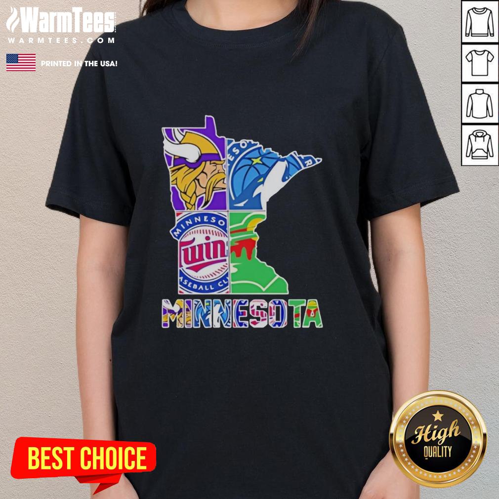 Hot Minnesota Sports Teams Graphic Transfer State T-Shirt - Image 3